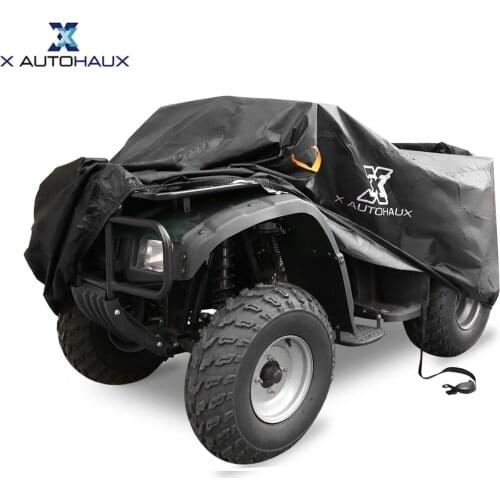 X Autohaux Quad ATV Cover Waterproof Snowproof Anti-UV Beach Protector with Reflective Strips Universal Quad Bike ATV Cover