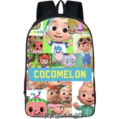 16 inch cocomelon Children Backpacks Kids kindergarten Backpack Baby School Bags Satchel for Boys and Girls 1-3-5year old