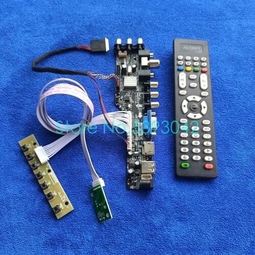 For LP173WD1 (TL)(P1)/(TL)(P2)/(TL)(P3) 1600*900 digital signal USB+AV LVDS-40Pin DVB-T LCD panel 3663 controller board kit