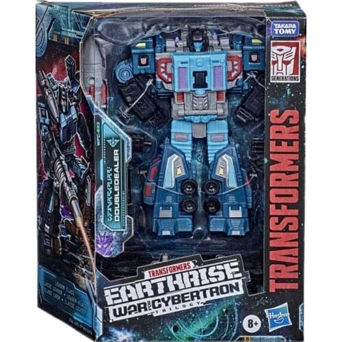 17.5cm Transformers Toys Generations War for Cybertron Earthrise Leader WFC-E23 Doubledealer Triple Changer Action Figure Model