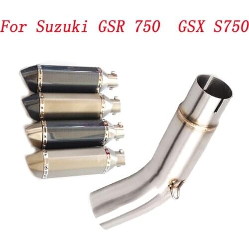 Escape Motorcycle Exhaust Middle Connect Pipe And 51mm Muffler Stainless Steel Exhaust System For Suzuki GSR 750 GSX S750