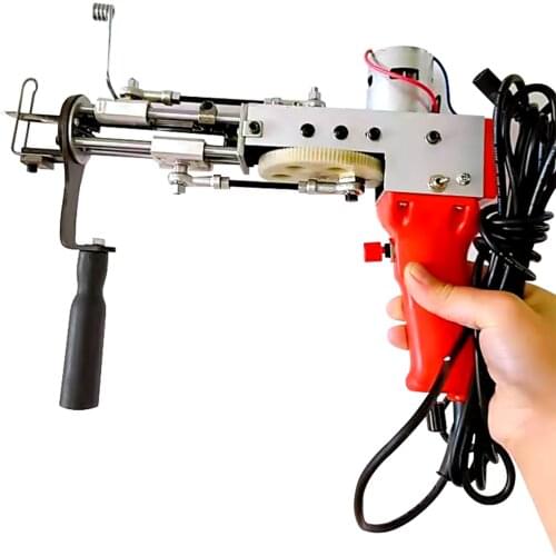 Red Electric Carpet Tufting Gun Carpet Loom Flocking Machine Industrial Embroidery Machine, Cut Pile Knitting Machine 110V