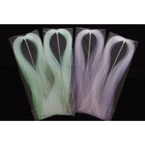 Tigofly Hot 4 packs Pearl&Violet Crystal Flash Holographic Tinsel Krystal Twisted Flashabou Sparkle Streamer Fly Tying Materials