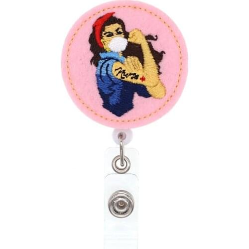 Decorative Pink Crown Badge Holder - Retractable Badge Reel - Rhinestone ID Badge Clip - Nurses Gift - Nurse Jewelry