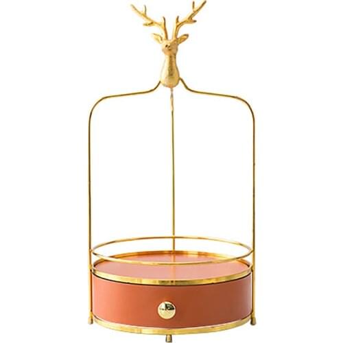 Metal Makeup Organizer Bathroom Shelf Desktop Cosmetics Storage Box Dressing Table Organizer Box Toilet Finishing Rack