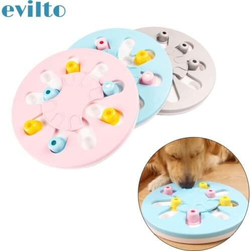 Dog Training Puzzle Toy Slow Food Bowls Leaking Food Reward Dog Game Disc Pet Interactive Toys Food Dispenser Choke Container