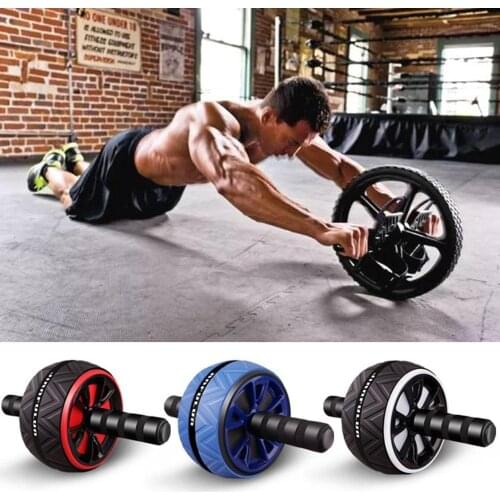 Hot Double-wheeled Updated AB Abdominal Press Wheel Rollers Crossfit Exercise Body Building roller Belly Trainer