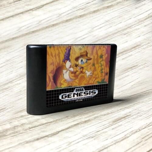 Quackshot Starring Donald Duck - USA Label Flashkit MD Electroless Gold PCB Card for Sega Genesis Megadrive Video Game Console