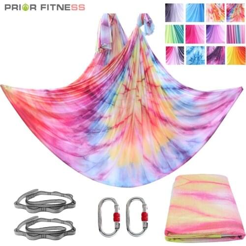 Multicolour 14Meters Aerial Anti-gravity Yoga Hammock Swing Bodybuilding Gym Fitness Equipment Inversion Trapeze