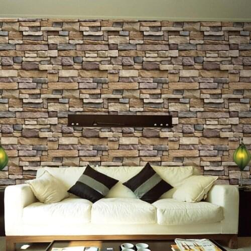 4.5*1M Antique Brick Pattern Self-Adhesive Wallpaper Moisture-Proof Home Decor Wallpaper For Background Bedroom Brick Wall Paper