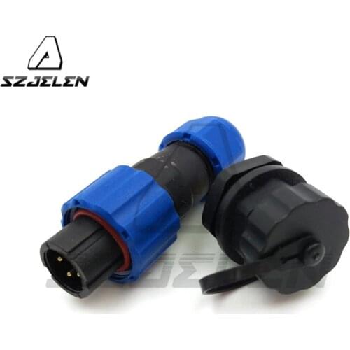 SD13TP-ZM , 4pins waterproof connector plug socket,IP68, dust-proof wire connector 4 pin, LED cable connectors Rated current 5A