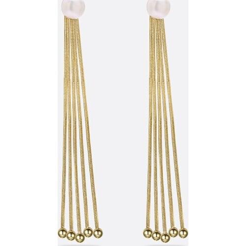 New Retro Gold Silver Color Long Hanging Earring For Women Metal Tassel Ethnic Drop Earrings Hip Hop Street Jewelry Accessories