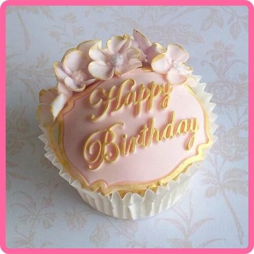 HAPPY BIRTHDAY Silicone Fondant Cake Mold Chocolate Insert Mold Baking DIY