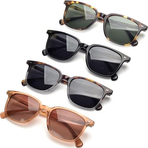 Vintage Retro Rectangle Sunglasses Ov5316 UV400 Polarized Fashion style Import Acetate High Quality box women man eyeglasses