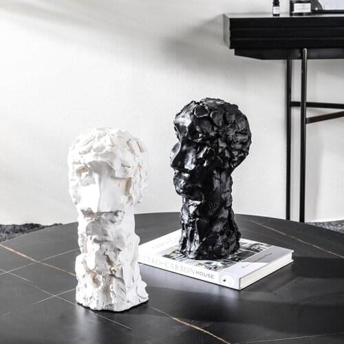 MODERN GUERNICA ABSTRACT CHARACTER ART STATUE HOME CRAFTS ROOM DECORATION OBJECTS OFFICE BLACK WHITE RESIN SCULPTURE ACCESSORIES