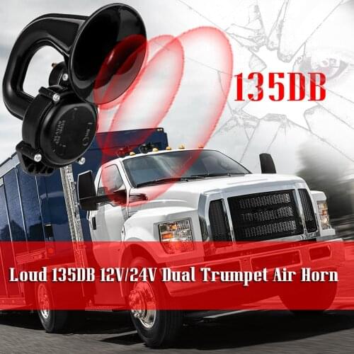12/24V 135db SuperLoud Mount Siren Electric Horn For Vehicle Truck SUV Yacht Boat Off Road Vehicle Motor with Electric Valve