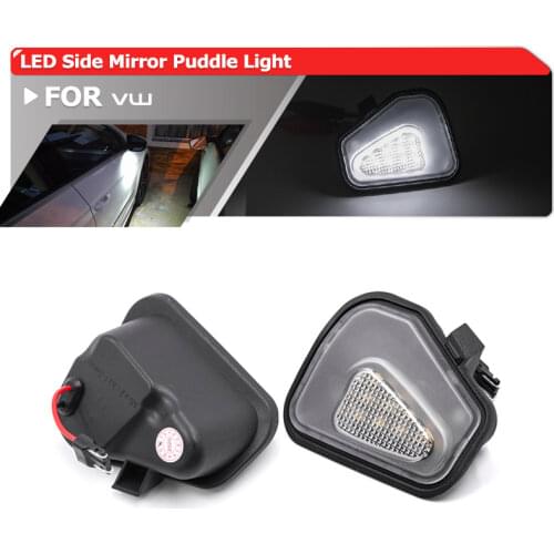 Fits For VW Passat CC Passat B7 Scirocco MK3 Jetta MK6 EOS CC 2PCs SMD White Led Puddle Lights Module Under Side Mirror Lamps