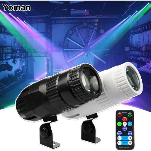 LED 15W RGBW Pinspot Beam Spotlights Light DJ Disco Party Holiday Dance Bar Xmas Stage Lighting Effect Remote Control Par Light