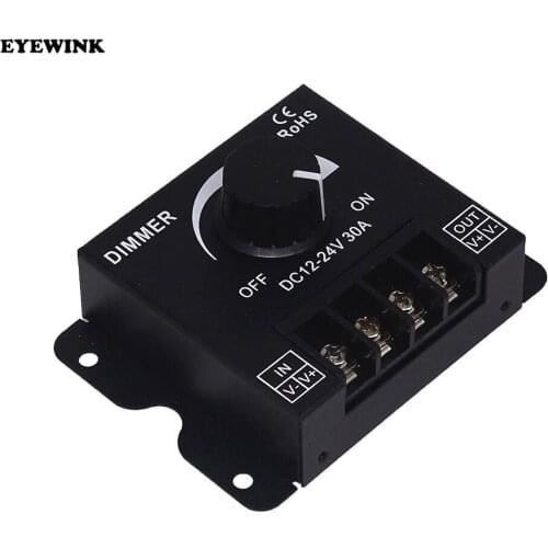 LED dimmer brightness adjustment control dimmer knob voltage regulating electrodeless switch dc12v-24v 30A DC