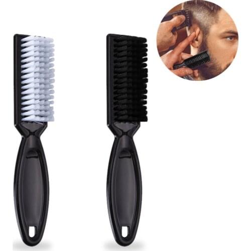 Fade Brush Comb Scissors Cleaning Brush Barber Shop Skin Fade Vintage Oil Head Shape Carving Cleaning Brush