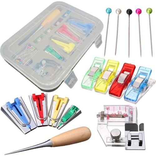 11Pcs Sewing Machine Tools DIY Patchwork Quilting Tool Binding Sew Multifunction Sewing Bias Tape Maker Set