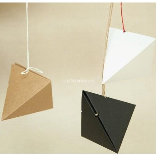 200pcs 11*13cm Triangle Candy Paper Boxes Gift Box For Wedding Birthday Favor Chocolate Packing Boxes Wholesale