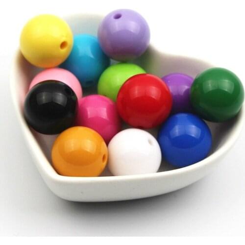 8mm 100Pcs/Lot Cheap Colorful Bubblegum Beaded Solid Acrylic Beads For Necklaces Jewelry Making Bracelet