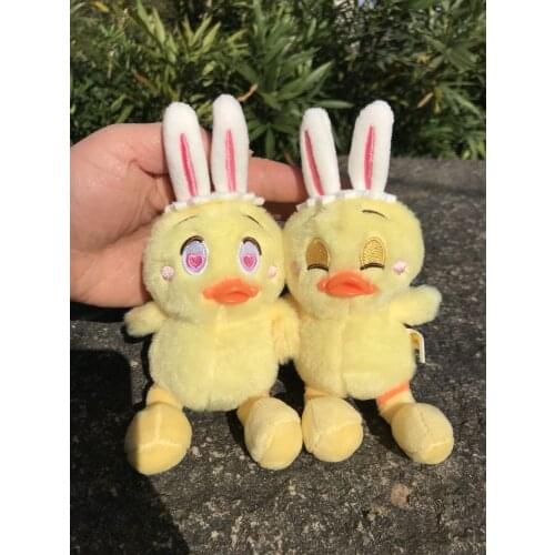 20PCS key chain Easter Plush Yellow Rabbit chaveiro Chicken keychain Animals Toys Pendants Gift for Girls Backpack 6.8 inch