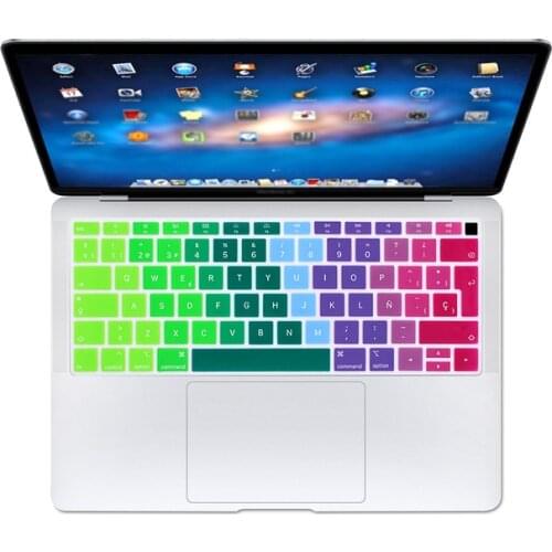 Spanish Keybaord Cover For Macbook 2018 New Air 13 Retina with touch ID A1932 Euro Version Keyboard Sticker Protector Skin