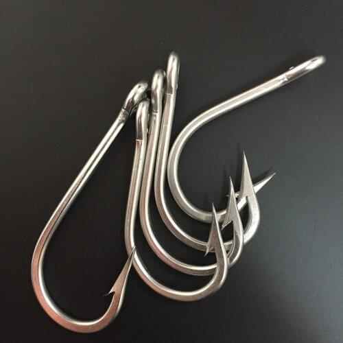 CN03 3/0 50pcs High Quanlity Stainless Steel Fishing Hook Mustad J Type Fishing Hook Big Game Fishing Hook Mustad Fish Hook
