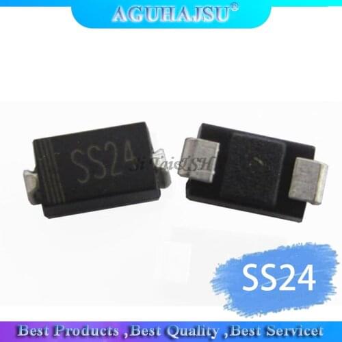 100pcs SCHOTTKY DIODE SS24 2A 40V SMA SR240 DO-214AC SMD