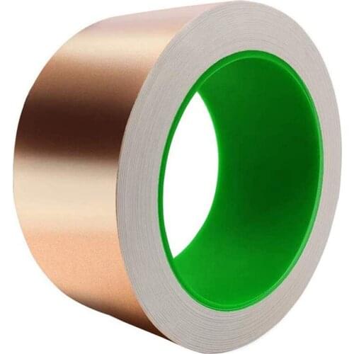 Double Guide 0.05MM Thick Self-Adhesive Copper Foil Tape Heat Dissipation Shielding Conductive Copper Foil Tape