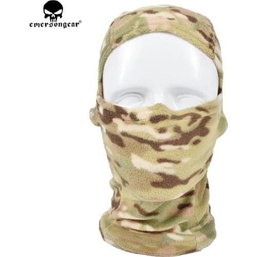 EMERSONGEAR Fleece Warmer Hood Hunting Tactical Mask Half face Mask for Airsoft Combat Multicam Helmet Hood EM6631
