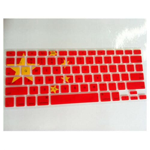 China chinese flag five stars pattern Silicone Keyboard Cover Skin protector film sticker for Macbook Pro 13 15 17 US