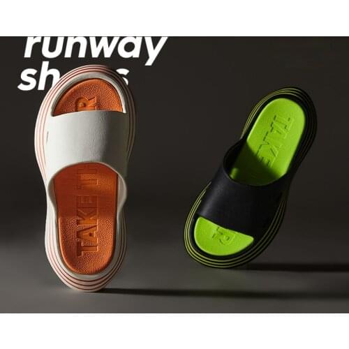 Fashion Runway Sandals EVA Thick-soled Sports Soft-soled Home Bathroom Slippers