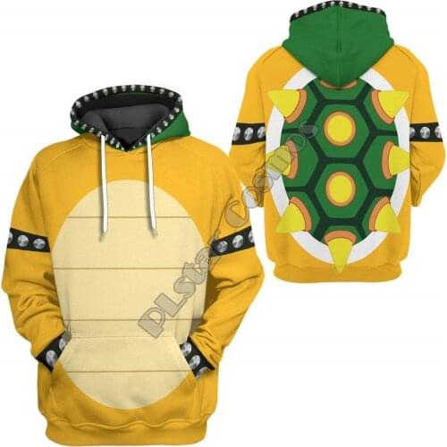 Bowser 3D Printed Men For Women hoodies Harajuku Streetwear Fashion Sweatshirts Jacket Cosplay Costumes