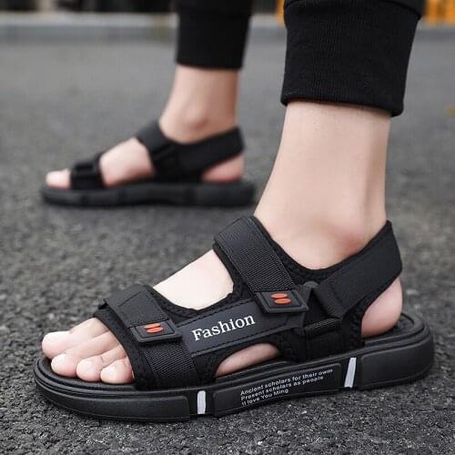 Puls size 45 New mens Sandals Summer Classic Men Shoes Slippers Soft Sandals Men Roman Comfortable Outdoor Walking Footwear