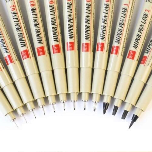 5/7/9/12 pcs Pigment Liner Manga Markers Set Neelde Art Drawing Paint Brush Pen Waterproof Sketching Stationery School Supplies