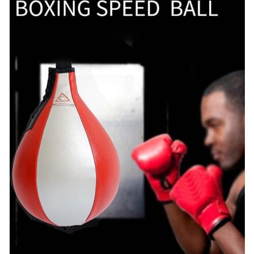 Punching Ball Inflatable Boxing PU Pear Muay Thai Punch Swivel Punch Bag Punching Exercise Speed Bag Punch Fitness Training Ball