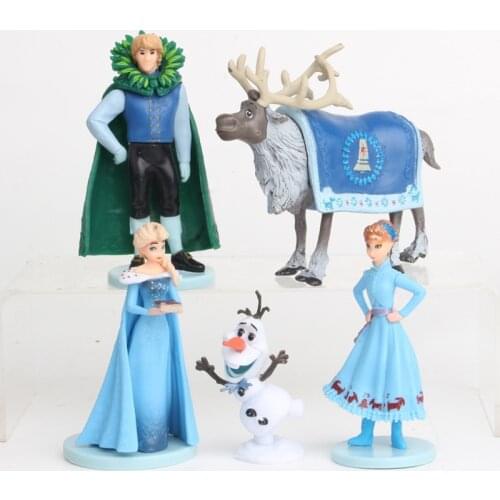 New Frozen 2 Disney Princess Figure Model Doll Toy 7-10cm Elsa Anna Olaf Birthday Cake Decor PVC Action Figure Toy For Kids Girl
