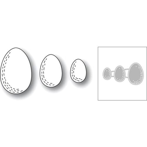 2020 New Oval Hen Egg Quail Ostrich Eggs Edge Sewing Thread Embossing Metal Cutting Dies For Scrapbooking Card Making No Stamps