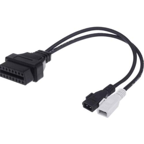 OBD 1 2X2 Pin + 16 Pin patch cord 16pin adapter cable OBD II connector OBD 2