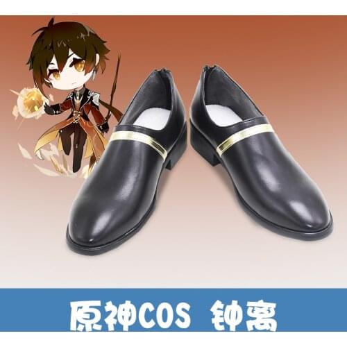 Genshin Impact Zhongli Cosplay Shoes ZHONG LI Character Hero Halloween Carnival Cosplay Costume Accessories Customized any size