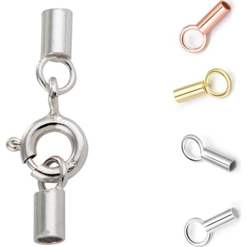 10 Pcs/set Vintage Style Tube Crimp Beads Stopper Cord End Bead DIY necklace bracelet Jewelry Making Findings Gift