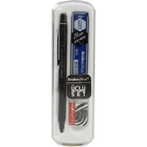 Original Scrikss Versatil Pen Graph-X 0.7 Matte Black 3 Gang Set