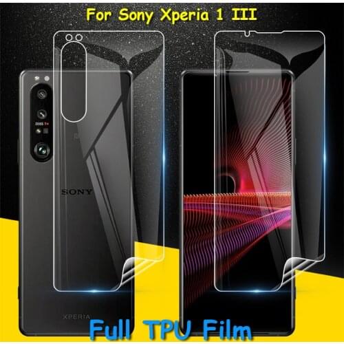 Front / Back Full Coverage Clear Soft TPU Film Screen Protector For Sony Xperia 1 III 5 10 III Xperia1III ( Not Glass )