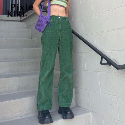 PIXIEKIKI Women's Corduroy Trousers