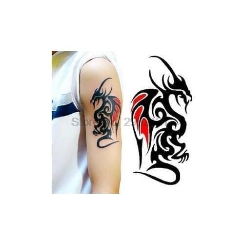 By dhl or ems 1000pcs Waterproof Temporary Tattoo Sticker Of Body 10.5 * 6cm Cool Man Dragon Tattoo Totem High Quality