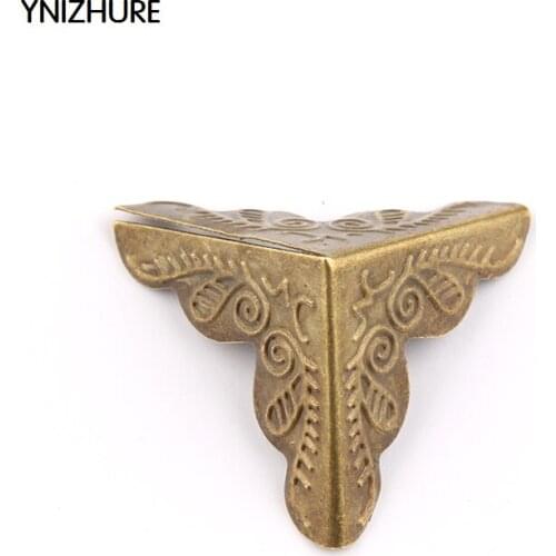 50pcs/set 25mm Jewelry Gift Box Wooden Case Trunk Furniture Hardware Decor Protector Gold Bronze Tone Desk Cabinet Corner