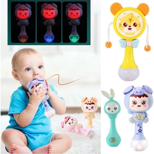 Baby Music Rattle Teether Toy Girl for Child 0-12 Education Mobile Cot Kids Bed Newborn Stroller Crib Infant Pacifier Weep Tear